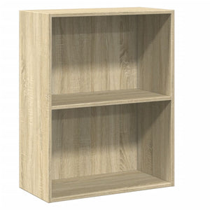 vidaXL 2-Tier Book Cabinet Sonoma Oak 60x30x76.5 cm Engineered Wood