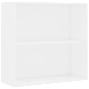 vidaXL 2-Tier Book Cabinet White 80x30x76.5 cm Engineered Wood