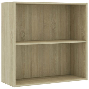 vidaXL 2-Tier Book Cabinet Sonoma Oak 80x30x76.5 cm Engineered Wood