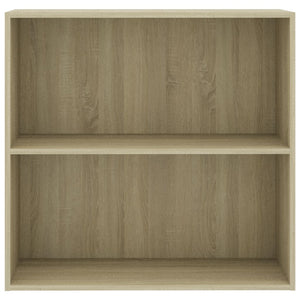 vidaXL 2-Tier Book Cabinet Sonoma Oak 80x30x76.5 cm Engineered Wood