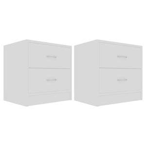 vidaXL Bedside Cabinets 2 pcs White 40x30x40 cm Engineered Wood