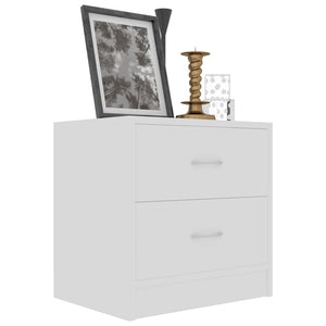 vidaXL Bedside Cabinets 2 pcs White 40x30x40 cm Engineered Wood