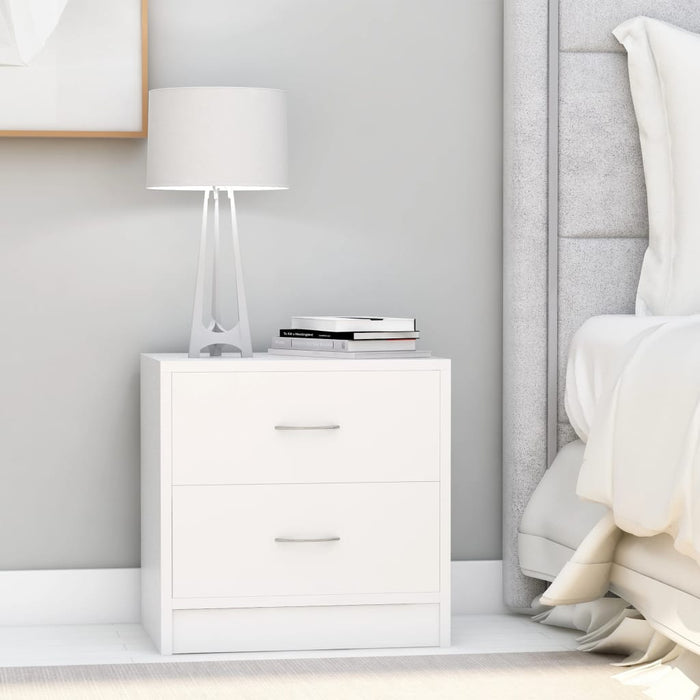 vidaXL Bedside Cabinets 2 pcs White 40x30x40 cm Engineered Wood