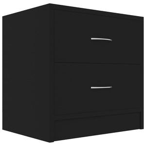 vidaXL Bedside Cabinets 2 pcs Black 40x30x40 cm Engineered Wood