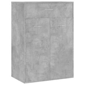 vidaXL Shoe Cabinet Concrete Grey 60x35x84 cm Engineered Wood