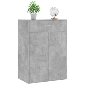 vidaXL Shoe Cabinet Concrete Grey 60x35x84 cm Engineered Wood