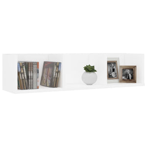 vidaXL CD Wall Shelf White 75x18x18 cm Engineered Wood