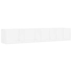 vidaXL CD Wall Shelf White 100x18x18 cm Engineered Wood