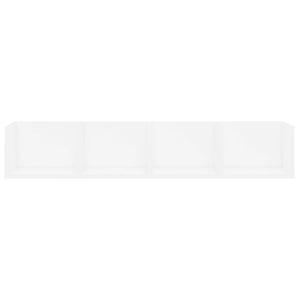 vidaXL CD Wall Shelf White 100x18x18 cm Engineered Wood