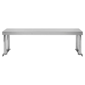 vidaXL Work Table Overshelf 120x30x35 cm Stainless Steel