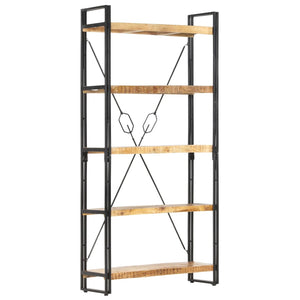 vidaXL 5-Tier Bookcase 90x30x180 cm Solid Mango Wood