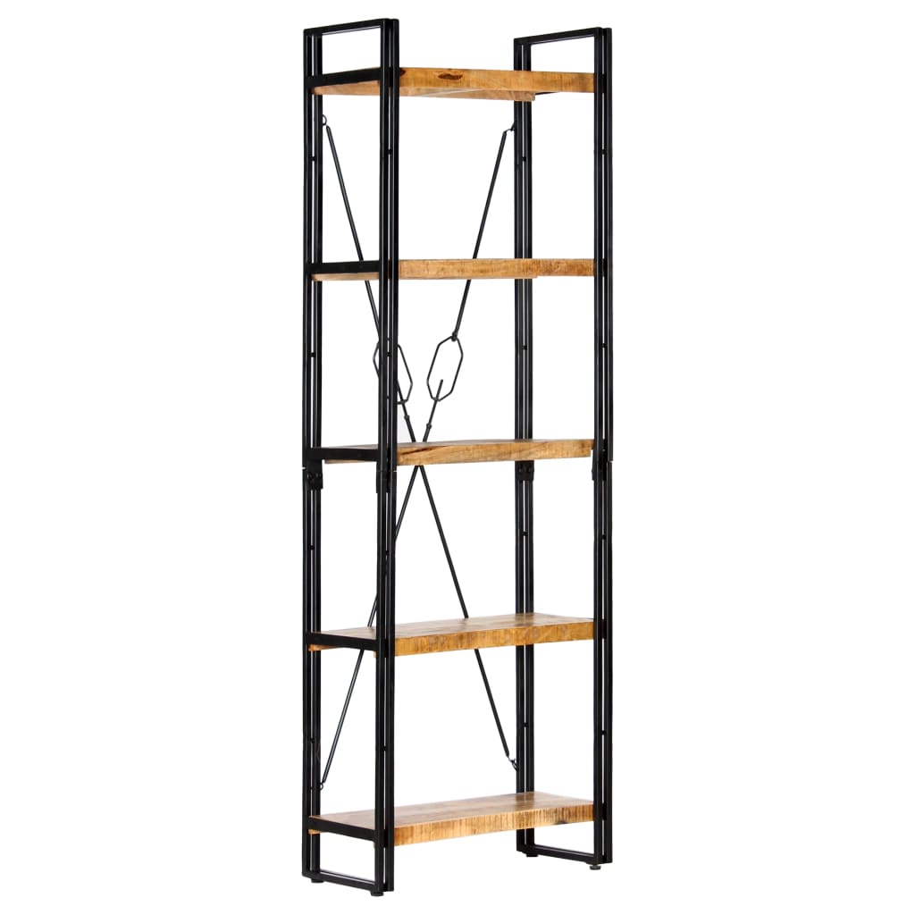 vidaXL 5-Tier Bookcase 60x30x180 cm Solid Mango Wood