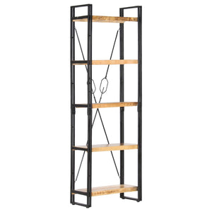 vidaXL 5-Tier Bookcase 60x30x180 cm Solid Mango Wood