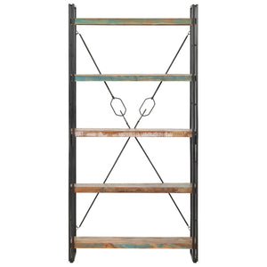 vidaXL 5-Tier Bookcase 90x30x180 cm Solid Reclaimed Wood