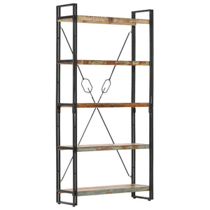 vidaXL 5-Tier Bookcase 90x30x180 cm Solid Reclaimed Wood