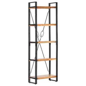 vidaXL 5-Tier Bookcase 60x30x180 cm Solid Acacia Wood