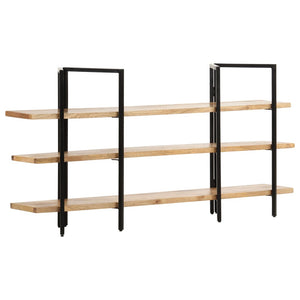 vidaXL 3-Tier Bookcase 160x31x80 cm Solid Mango Wood