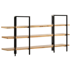 vidaXL 3-Tier Bookcase 160x31x80 cm Solid Mango Wood