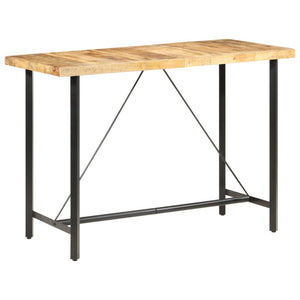 vidaXL Bar Table 150x70x107 cm Rough Mango Wood