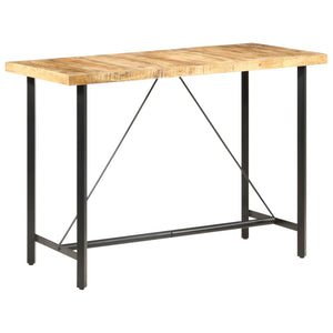 vidaXL Bar Table 150x70x107 cm Rough Mango Wood