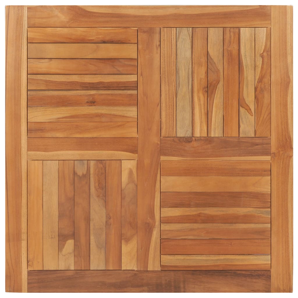 vidaXL Table Top Solid Teak Wood Square 90x90x2.5 cm