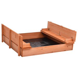 vidaXL Sandbox Firwood 95x90x15 cm