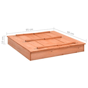 vidaXL Sandbox Firwood 95x90x15 cm