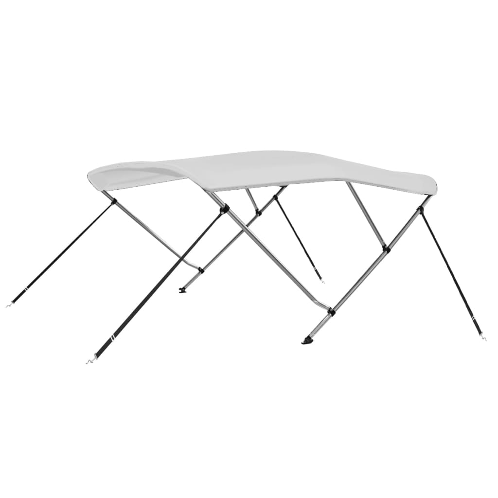 vidaXL 3 Bow Bimini Top White 183x140x137 cm