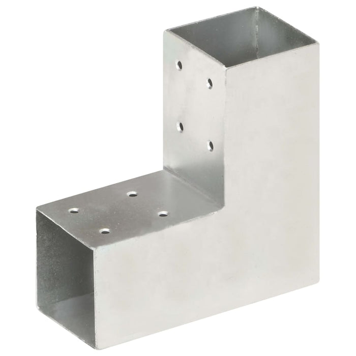 vidaXL Post Connector L Shape Galvanised Metal 71x71 mm