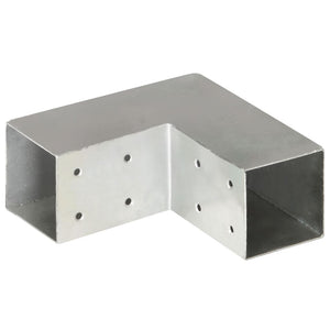 vidaXL Post Connector L Shape Galvanised Metal 71x71 mm