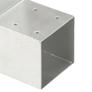 vidaXL Post Connector L Shape Galvanised Metal 71x71 mm