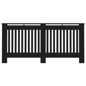 vidaXL Radiator Cover Black 172x19x81.5 cm MDF