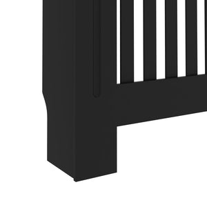 vidaXL Radiator Cover Black 172x19x81.5 cm MDF