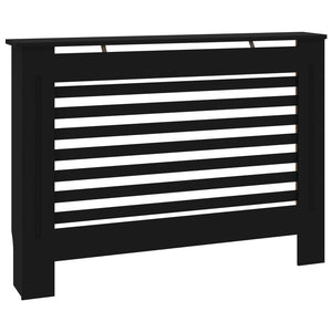 vidaXL Radiator Cover Black 112x19x81.5 cm MDF