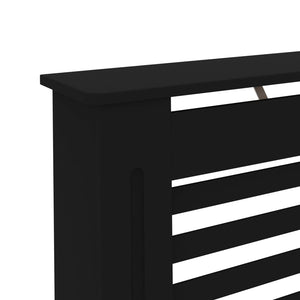 vidaXL Radiator Cover Black 112x19x81.5 cm MDF