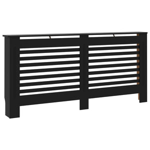 vidaXL Radiator Cover Black 172x19x81.5 cm MDF