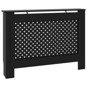 vidaXL Radiator Cover Black 112x19x81.5 cm MDF