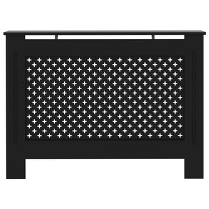 vidaXL Radiator Cover Black 112x19x81.5 cm MDF