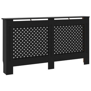 vidaXL Radiator Cover Black 152x19x81.5 cm MDF