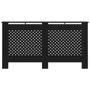 vidaXL Radiator Cover Black 152x19x81.5 cm MDF