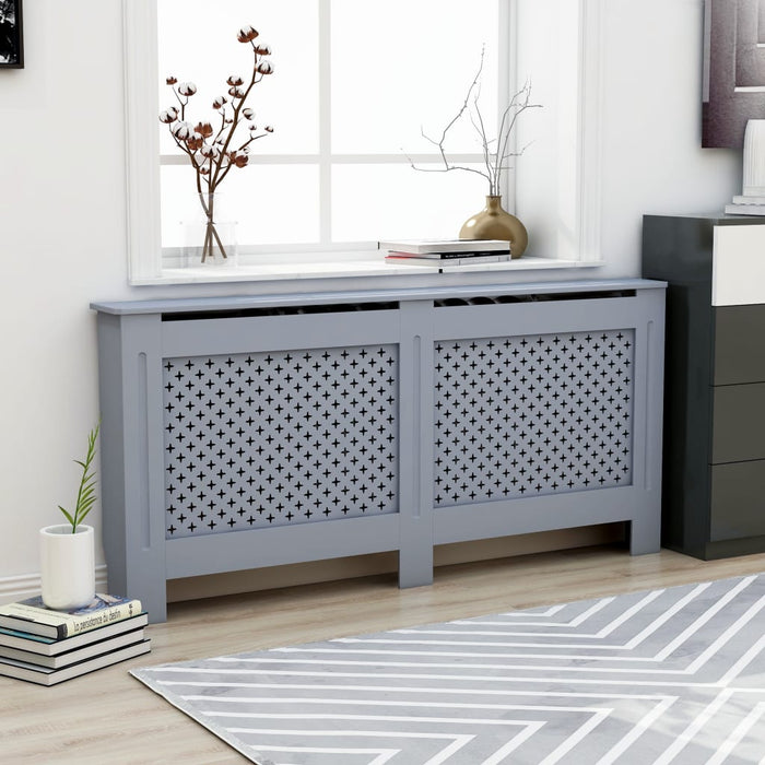 vidaXL Radiator Cover Anthracite 172x19x81.5 cm MDF