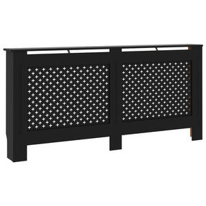 vidaXL Radiator Cover Black 172x19x81.5 cm MDF