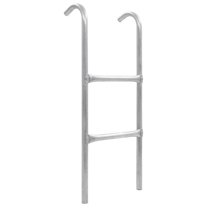 vidaXL 2-Step Trampoline Ladder Steel Silver 72 cm