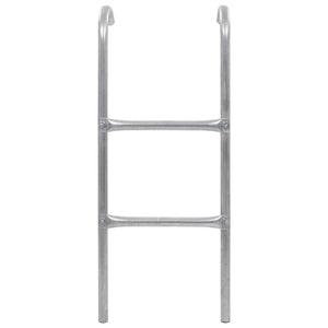 vidaXL 2-Step Trampoline Ladder Steel Silver 72 cm