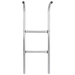 vidaXL 2-Step Trampoline Ladder Steel Silver 72 cm