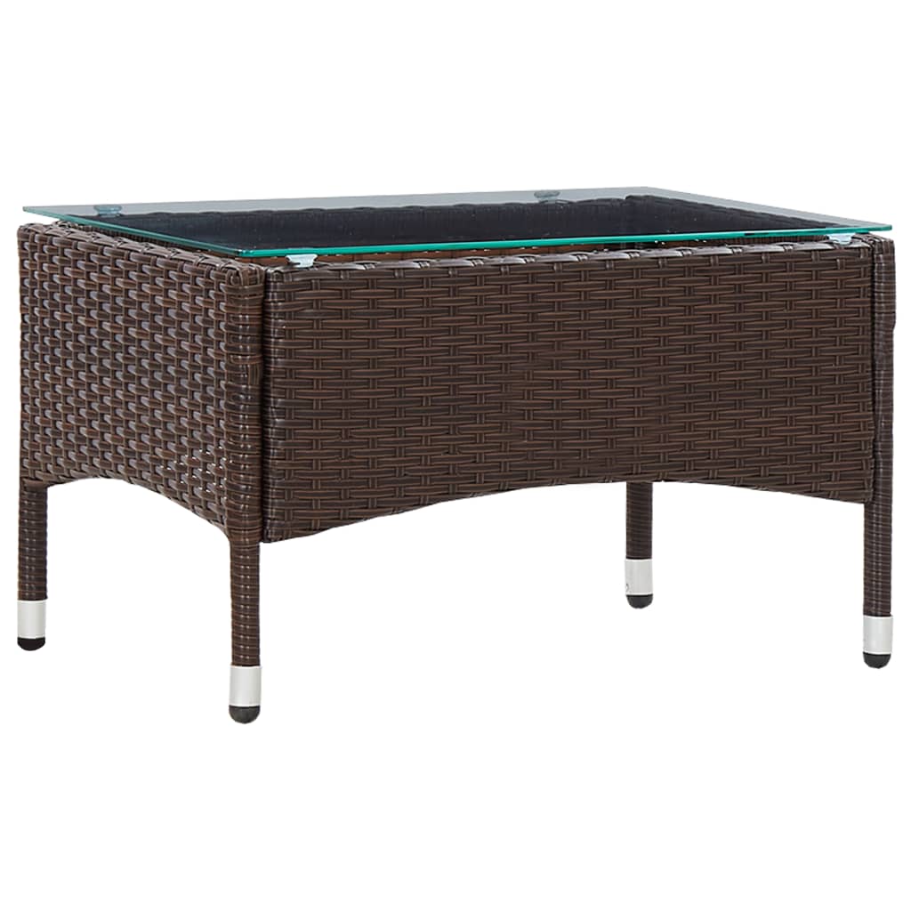 vidaXL Coffee Table Brown 60x40x36 cm Poly Rattan