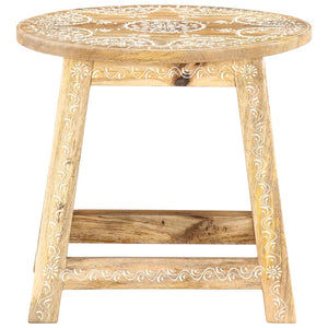 vidaXL Hand-painted Stool 38x38x35 cm Solid Mango Wood