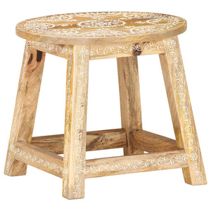 vidaXL Hand-painted Stool 38x38x35 cm Solid Mango Wood