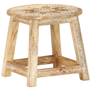 vidaXL Hand-painted Stool 38x38x35 cm Solid Mango Wood