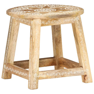 vidaXL Hand-painted Stool 38x38x35 cm Solid Mango Wood